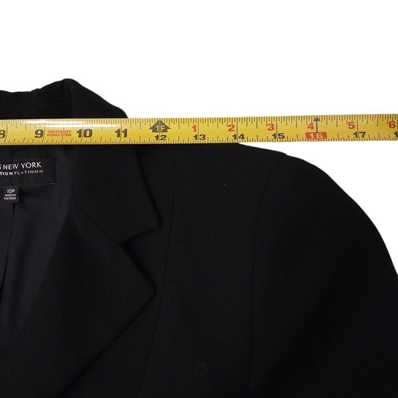 Jones New York Suit Jacket Sz 10P Black Career Preppy Collection Platinum Power - Picture 7 of 12